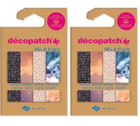 Décopatch DP043C - Une Pochette de 4 Feuilles Décopatch - Dimensions : 30 x 40 cm - Papier extra fin imprimé, Magical - Mix & Patch - A partir de 5 ans, DIY, création, rénovation, activité créative