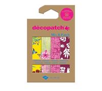 Décopatch DP046C - Une Pochette de 4 Feuilles Décopatch - Dimensions : 30 x 40 cm - Papiers imprimé, Balade à Kyoto - Mix & Patch - A partir de 5 ans, DIY, création, rénovation, activité créative