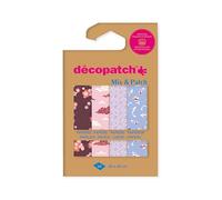 Décopatch DP050C - Une Pochette de 4 Feuilles Décopatch - Dimensions : 30 x 40 cm - Papiers imprimé, voyage au Japon - Mix & Patch - A partir de 5 ans, DIY, création, rénovation, activité créative