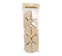 DÉCOPATCH EV023C - Lot de 10 boîtes nuages en papier mâché brun - 6x6x3cm