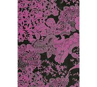 Décopatch FDA460O - Une pochette de 20 feuilles 30x40 cm - Dentelle fuschia/noire