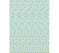 Décopatch FDA861C - Une pochette de 20 feuilles texture 30x40 cm - Fleurs verts fond bleu