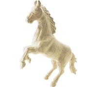 décopatch figurine en papier mâché "Cheval 2" 230 mm en carton renforcé brun naturel