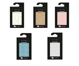 Décopatch (gamme loisirs Clairefontaine) TD784AMZC - 1 lot de 5 pochettes de papier texturé 40x60 cm - Idéal pour customisation de vos objets du quotidien
