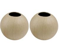décopatch HD004O - Un Support en Papier Brun mâché 11x11x10,5 cm - Waterproof - Vase Boule, Unité (Lot de 2)