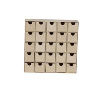 décopatch Calendrier de l'avent en papier mâché G 25 tiroirs 5x25x25 cm