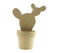 décopatch HD038O - Un Support en Papier Brun mâché 8x14x18 cm, Cactus Western