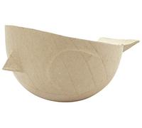 Décopatch HD051C - Un support en papier brun mâché 15x12x7,8 cm, Cache pot oiseau waterproof
