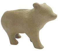 Décopatch HD053C - Un support en papier brun mâché 20x10x13,5 cm - Waterproof - Cache-pot ours