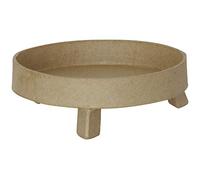 Décopatch HD063C - Un support en papier brun mâché 12,5x12,5x4 cm, Vide poche 3 pieds rond