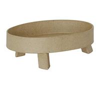 Décopatch HD064C - Un support en papier brun mâché 13x9x4 cm, Vide poche 3 pieds oval