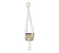 Décopatch HD069C - Un support en papier mâché brun 12,5x12,5x57 cm - Waterproof - Grande suspension macramé avec cache-pot