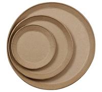 Décopatch HD083C - Un Set de 3 assiettes à décorer avec crochet au dos - Assiette 1 : 2x30x30cm; assiette 2 : 2x22x22cm; assiette 3 : 1,5x15x15cm