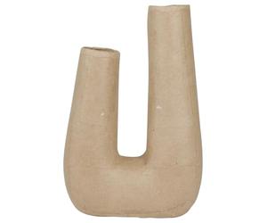 Décopatch HD085C - Un Support en Papier mâché Brun 16,5x7x25cm - Waterproof - Un Vase Double