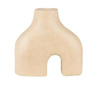 Décopatch HD093C - Un support en papier mâché brun 19x7x18 cm - Waterproof - Vase double pieds, Unité