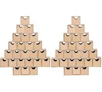 Décopatch HD095C - Un Support en Papier mâché Brun 30x5x35 cm - Etagère Multi-tiroirs Sapin (Lot de 2)