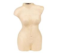 Décopatch HD097C - Un support en papier brun mâché 17x10x26 cm - Waterproof - Vase corps femme, Unité