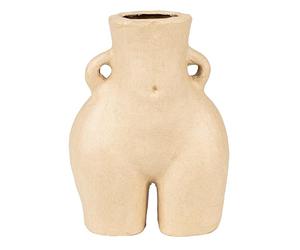 Décopatch HD098C - Un support en papier brun mâché 17x12x25 cm - Waterproof - Vase hanches femme, Unité