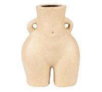 DÉCOPATCH HD098C-Vase hanches femme waterproof papier mâché brun-17x12x25cm
