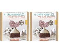 Décopatch KIT039C - Un Mini-kit adulte (support, papier, colle et pinceau inclus), VASE ET FEUILLES (Lot de 2)