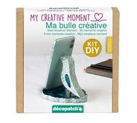 Décopatch KIT040C - Un Mini-kit adulte (support, papier, colle et pinceau inclus), SUPPORT TELEPHONE, Porte-téléphone