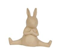 Décopatch Lapin Yoga 41cm En Papier Maché À Décorer