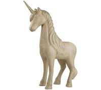 Decopatch Licorne en Papier mâché, Hauteur 55 cm, Figurine Cheval à Corne à customiser