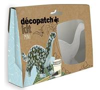 DÉCOPATCH Lot de 5 mini-kits Dinosaure animal papier - 2 feuilles Décopatch -pinceau - vernis colle