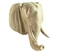 DÉCOPATCH MA024O - Trophée tête d'éléphant en papier mâché - 31x16,5x36cm