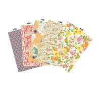 Décopatch MP008C - Un maxi pack de 100 feuilles 30x40 cm motifs assortis (5 designs x 20 fles), Jaune