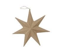 Décopatch NO011Opack - Un Lot de 2 supports en papier brun mâché 4,1x20x20 cm, Etoiles à suspendre