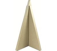 DÉCOPATCH NO031C - Sapin triangle en papier mâché brun - 39x39x50,5cm