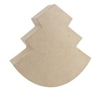 Décopatch NO037C - Un support en papier brun mâché 5x20x19,5 cm, Sapin à bascule, Unité