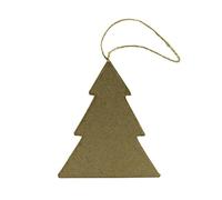 Décopatch AC843Cpack - Un support en papier brun mâché 1x6,5x9 cm, Tête de lapin plate à suspendre - Paquet de 10