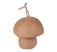 Décopatch NO044C - Un support en papier brun pulpé 5,5x5,5x6 cm, Champignon à suspendre
