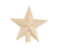 Décopatch NO061C - Un support en papier maché brun 20x20x6cm, Cimier étoile, Unité