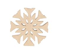 Décopatch NO062C - Un support en papier maché brun 20x1,5x20cm, Cimier flocon