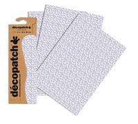 Décopatch Pochette papier C661O - 3 feuilles extra-fines imprimées 30x40 cm - Tangram bleu