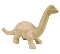 Décopatch SA104O - Un support en papier brun mâché 29x8x16 cm, Brontosaure, Unité