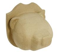 Décopatch SA162O - Un support en papier brun mâché 11x15,3x17 cm, Trophée Ours