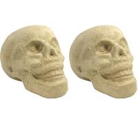 décopatch SA184C - Un Support en Papier Brun mâché 15,5x10,5x12 cm, Crâne, Unité (Lot de 2)