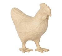 Décopatch SA228C - Un support en papier brun mâché 18x8,5x19 cm, Poule