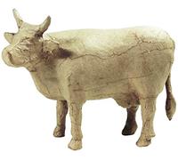 Décopatch SA727O - Un support en papier brun mâché 18,5x6,5x15 cm, Vache