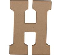 Décopatch Support En Papier Brun Mâché 20 Cm, Lettre Majuscule H