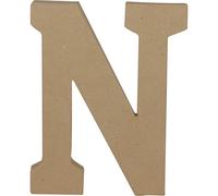 Décopatch Support En Papier Brun Mâché 20 Cm, Lettre Majuscule N