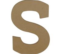 Décopatch Support En Papier Brun Mâché 20 Cm, Lettre Majuscule S