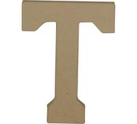 Décopatch Support En Papier Brun Mâché 20 Cm, Lettre Majuscule T