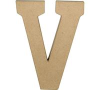 Décopatch Support En Papier Brun Mâché 20 Cm, Lettre Majuscule V