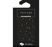 Décopatch TD778C - Un paquet de 1 feuille de papier Texture 40x60 cm, Etoiles avec dorures, Modèle 778