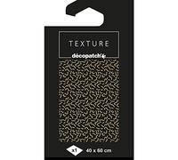 Décopatch TD779C - Un paquet de 1 feuille de papier Texture 40x60 cm, Vermicelles avec dorures